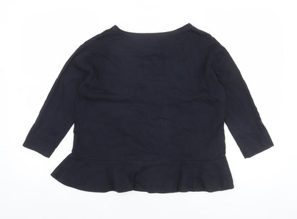 Womens UK Size 6 The White Company Black Tunic Blouse