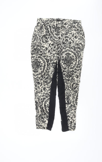 Womens UK Size 16 Sisley Slim Fit Casual Travel Black Trousers