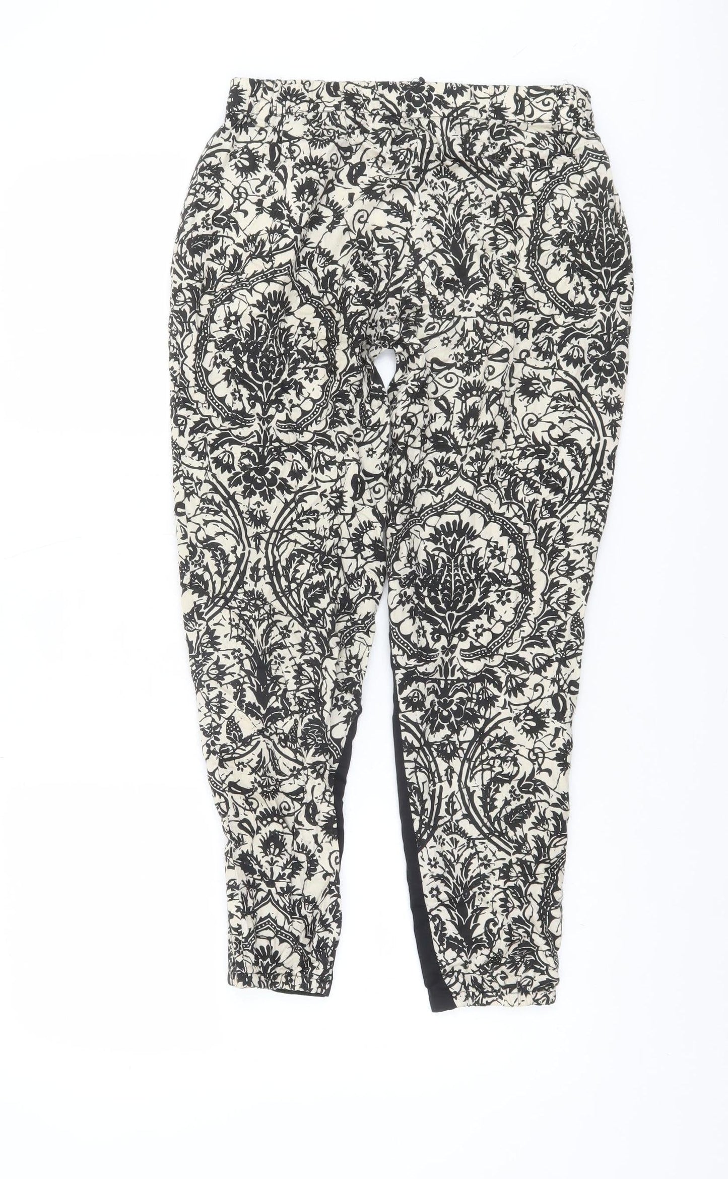 Womens UK Size 16 Sisley Slim Fit Casual Travel Black Trousers