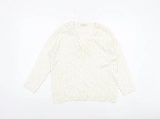 Womens UK Size 8 TU Ivory Pullover Jumper