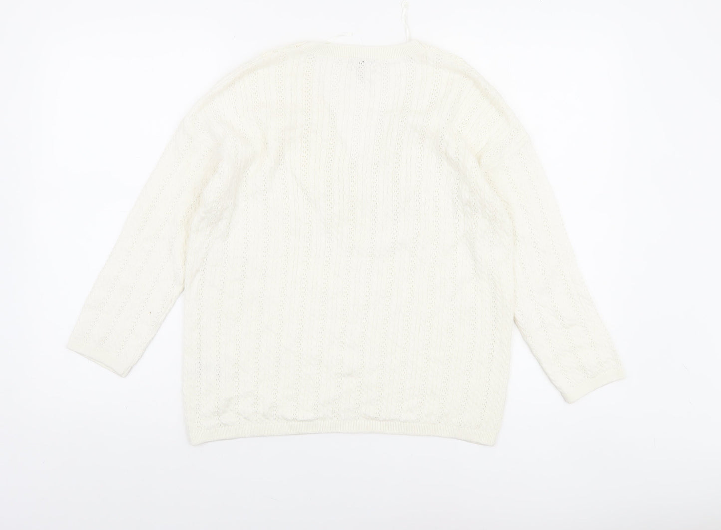 Womens UK Size 8 TU Ivory Pullover Jumper