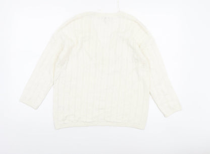 Womens UK Size 8 TU Ivory Pullover Jumper