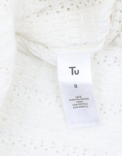 Womens UK Size 8 TU Ivory Pullover Jumper