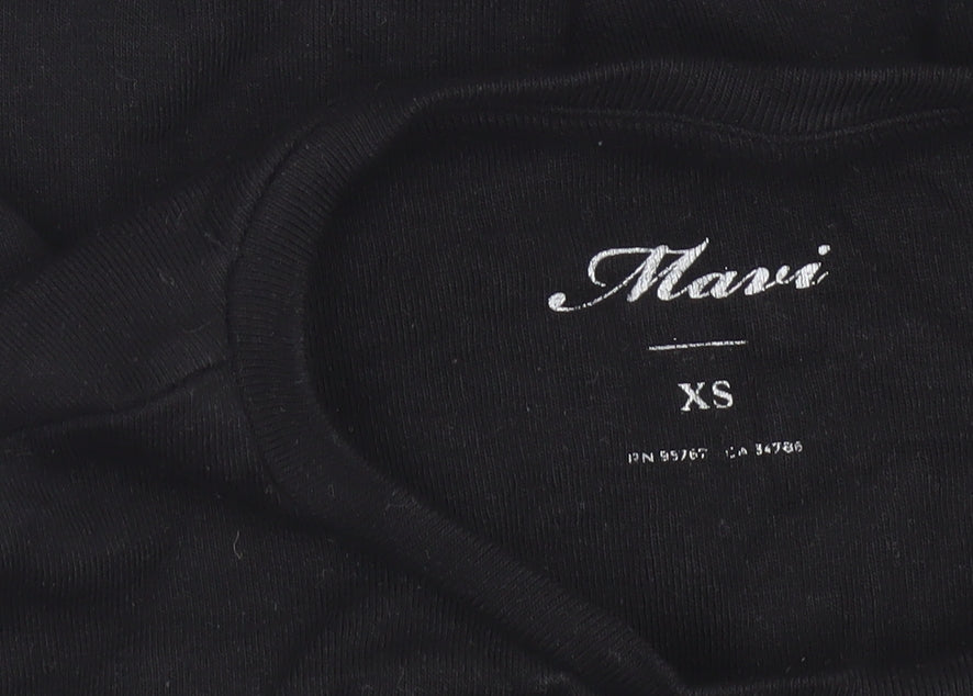 Womens UK Size XS Mavi Black Cropped T-Shirt