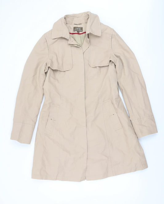 Fenn Wright Manson Women's Beige Cotton Trench Coat Size 12