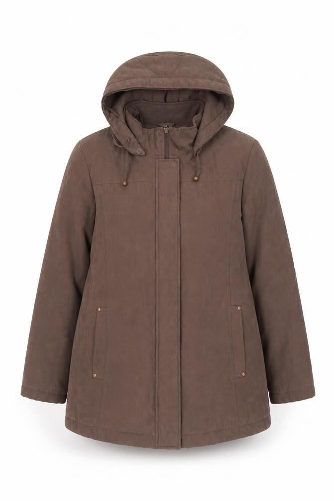 Womens UK Size M BM Brown Parka Coat