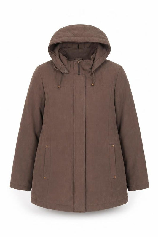 Womens UK Size M BM Brown Parka Coat