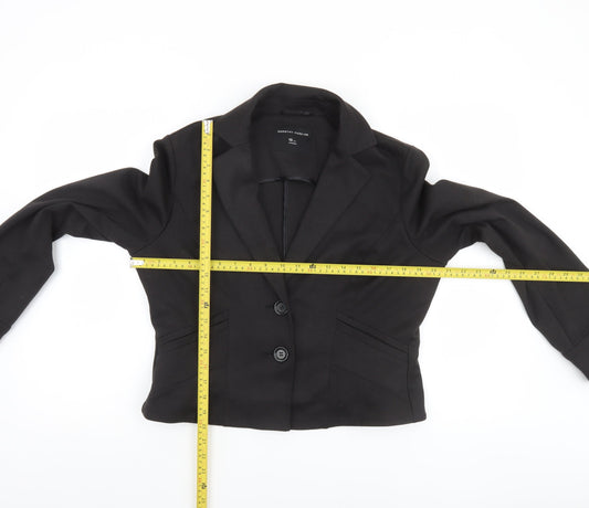 Dorothy Perkins Women's Black Tailored Blazer Size 16 UK Two-Button Work Jacket