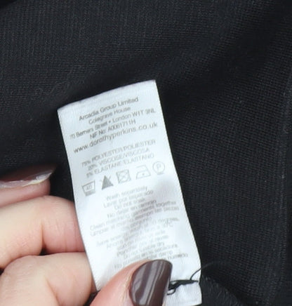 Dorothy Perkins Women's Black Tailored Blazer Size 16 UK Two-Button Work Jacket