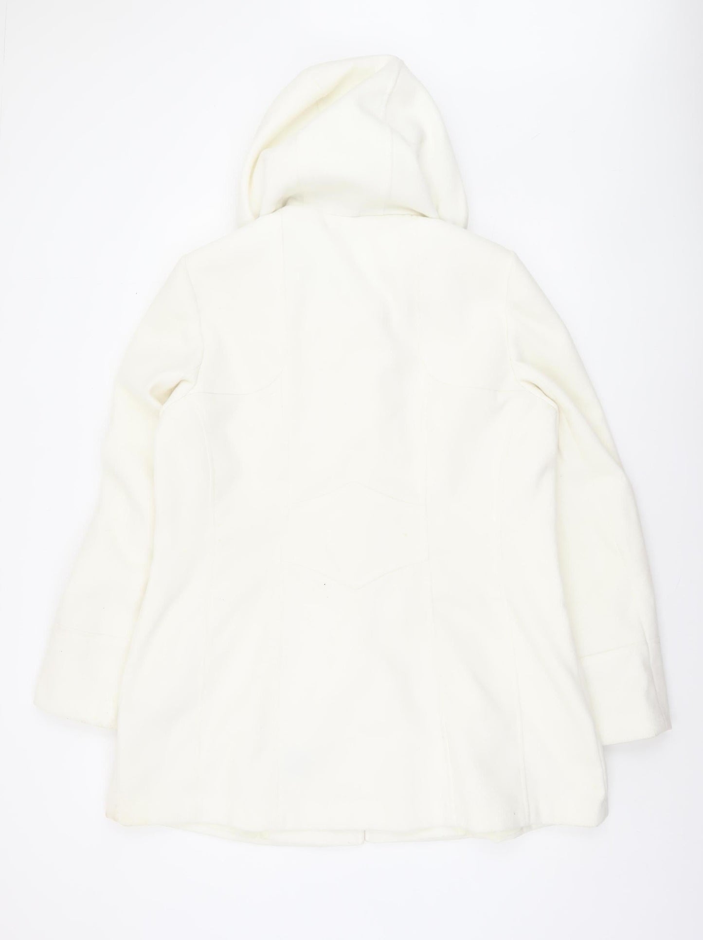 F&F Women’s Ivory Hooded Duffle Coat Size 18 Toggle Fastening Lined