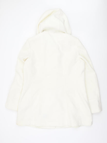 F&F Women’s Ivory Hooded Duffle Coat Size 18 Toggle Fastening Lined