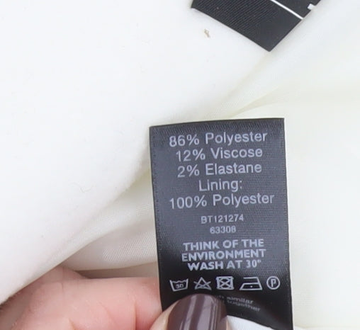 F&F Women’s Ivory Hooded Duffle Coat Size 18 Toggle Fastening Lined