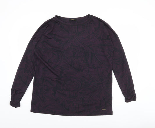 Womens UK Size 10 Barbour Purple Jersey T-Shirt