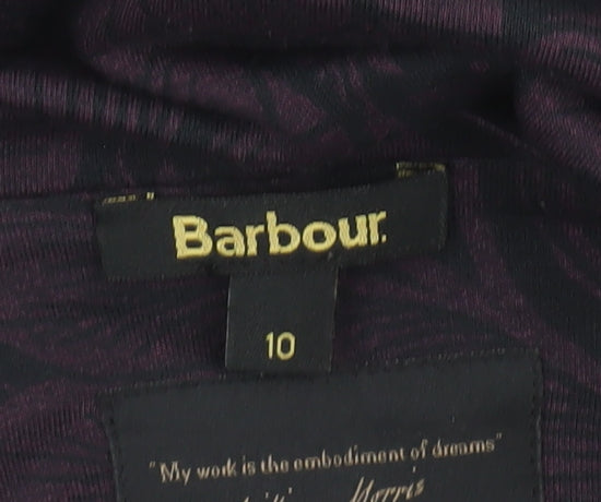 Womens UK Size 10 Barbour Purple Jersey T-Shirt