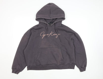 Womens UK Size 10 Gym King Grey Pullover Hoodie