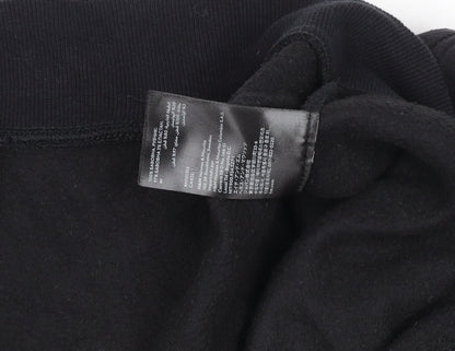 H&M Teens Black Full Zip Hoodie, Size 13-14 Years, Cotton Blend