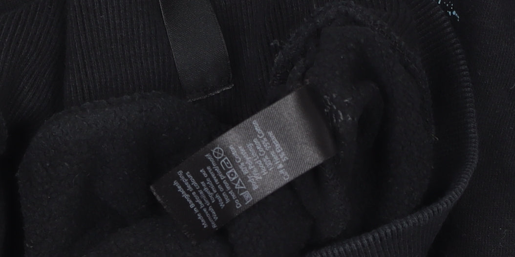 George Among Us Boys Black Pullover Hoodie 11-12 Years Cotton Blend