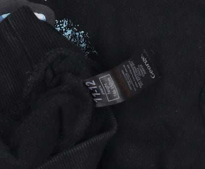 George Among Us Boys Black Pullover Hoodie 11-12 Years Cotton Blend