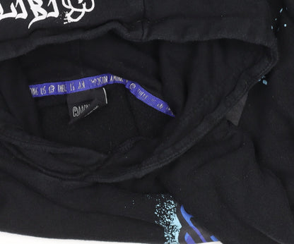 George Among Us Boys Black Pullover Hoodie 11-12 Years Cotton Blend