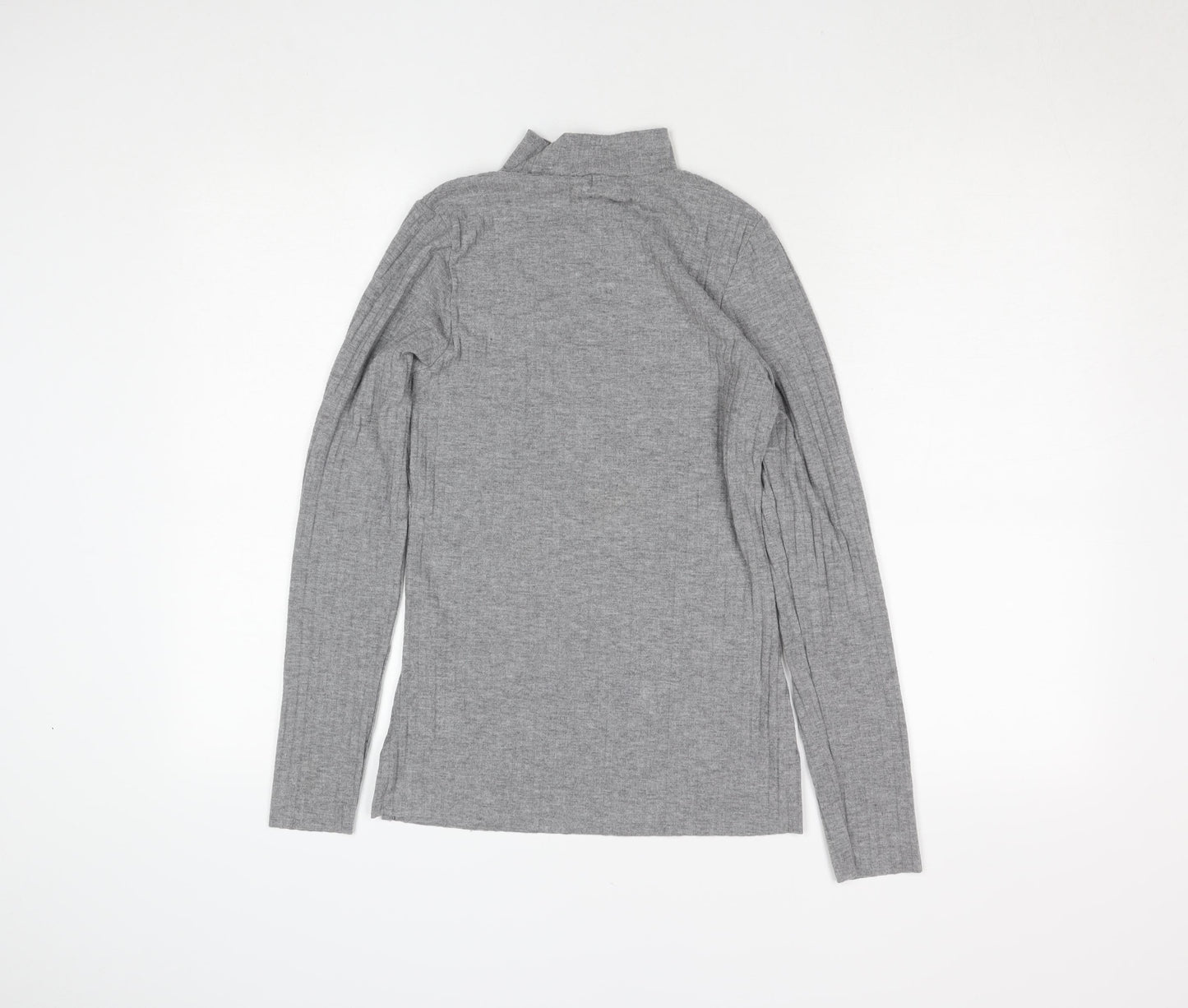 Womens UK Size 10 River Island Grey Basic T-Shirt