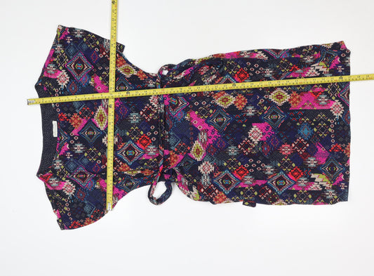 Monsoon Women’s Multicoloured Size 10 Wrap Knee Dress