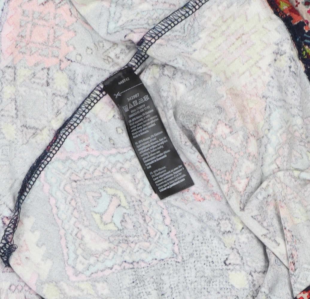 Monsoon Women’s Multicoloured Size 10 Wrap Knee Dress