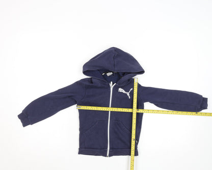 Boys UK Size XS PUMA Blue Full Zip Hoodie