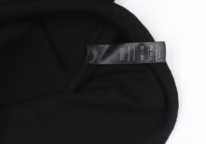 Marks and Spencer Women Black Wool Cashmere Bodycon Dress Size 12