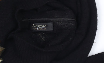 Marks and Spencer Women Black Wool Cashmere Bodycon Dress Size 12