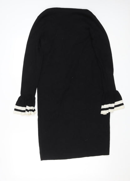 Ralph Lauren Women’s Black Knit Bodycon Dress Size M Long Sleeve