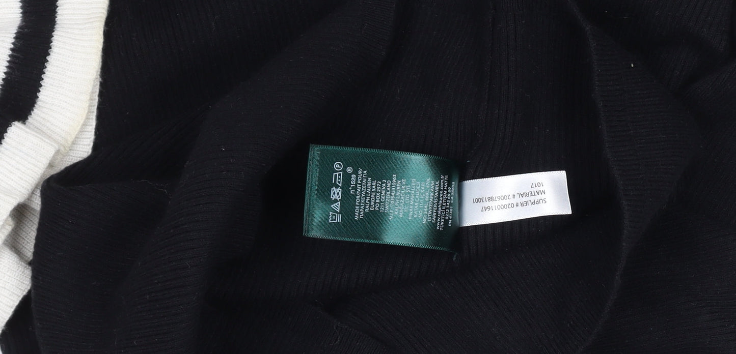 Ralph Lauren Women’s Black Knit Bodycon Dress Size M Long Sleeve