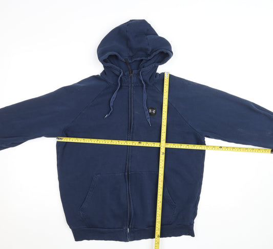 Under Armour Men’s Blue Full Zip Hoodie Size L Cotton Blend