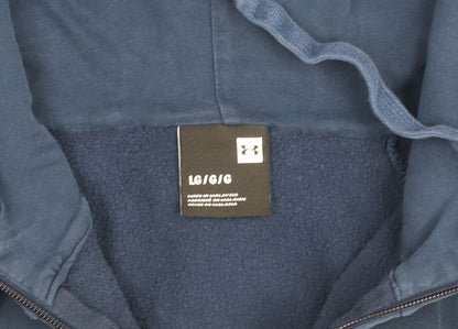 Under Armour Men’s Blue Full Zip Hoodie Size L Cotton Blend