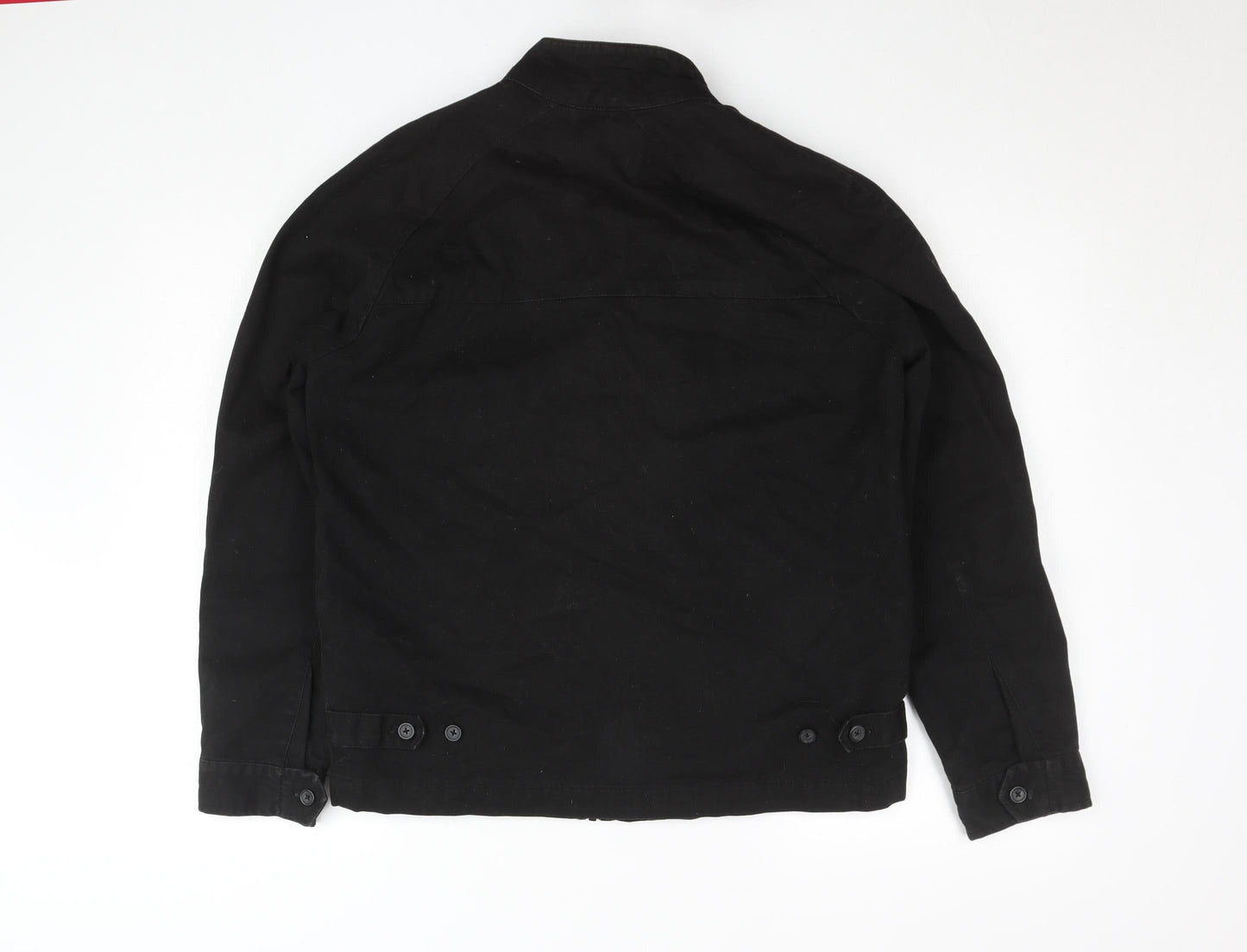 ASOS Men's Black Cotton Full Zip Jacket M Regular Fit