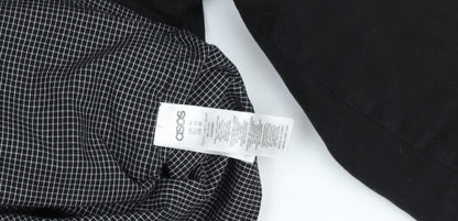 ASOS Men's Black Cotton Full Zip Jacket M Regular Fit