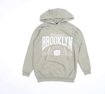 Girls UK Size 10-11 Years New Look Grey Pullover Hoodie