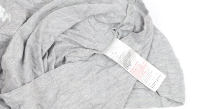Womens UK Size 4 Topshop Grey Basic T-Shirt