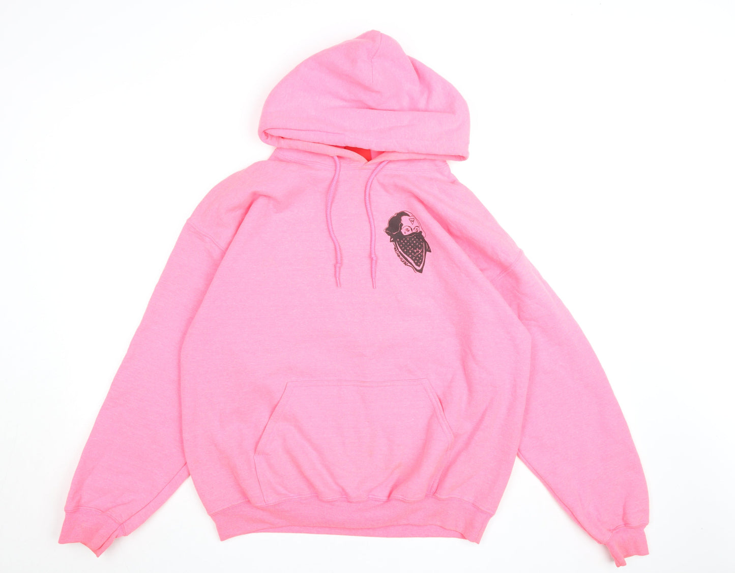 Womens UK Size L BHMG Pink Pullover Hoodie
