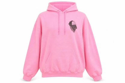 Womens UK Size L BHMG Pink Pullover Hoodie