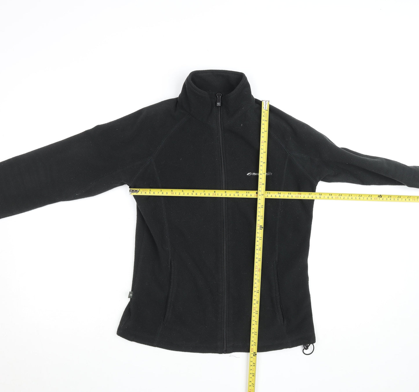 Womens UK Size 10 Mountainlife Black Full Zip Sweatshirt