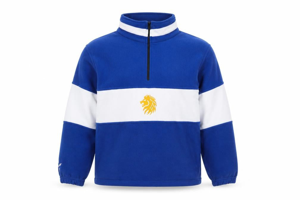 Mens UK Size M Y1 Custom Blue Henley Sweatshirt