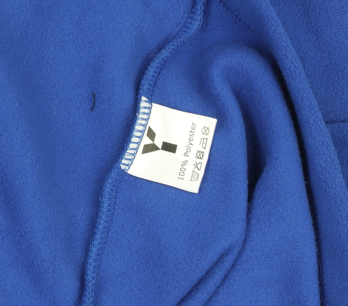 Mens UK Size M Y1 Custom Blue Henley Sweatshirt