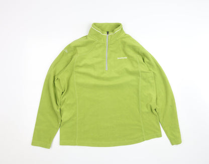 Craghoppers Women Green Fleece Pullover Sweatshirt UK 14 1/2 Zip Polyester