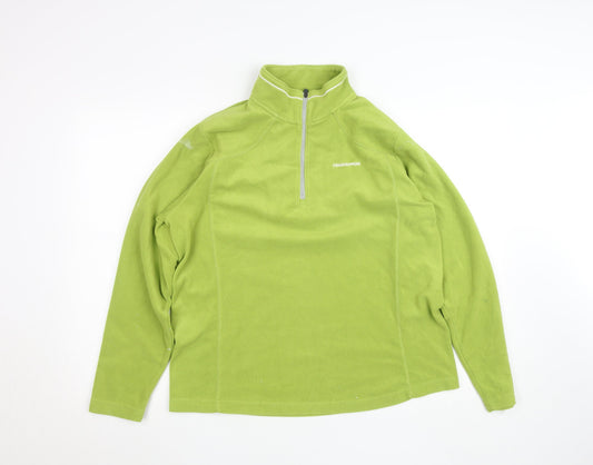 Craghoppers Women Green Fleece Pullover Sweatshirt UK 14 1/2 Zip Polyester