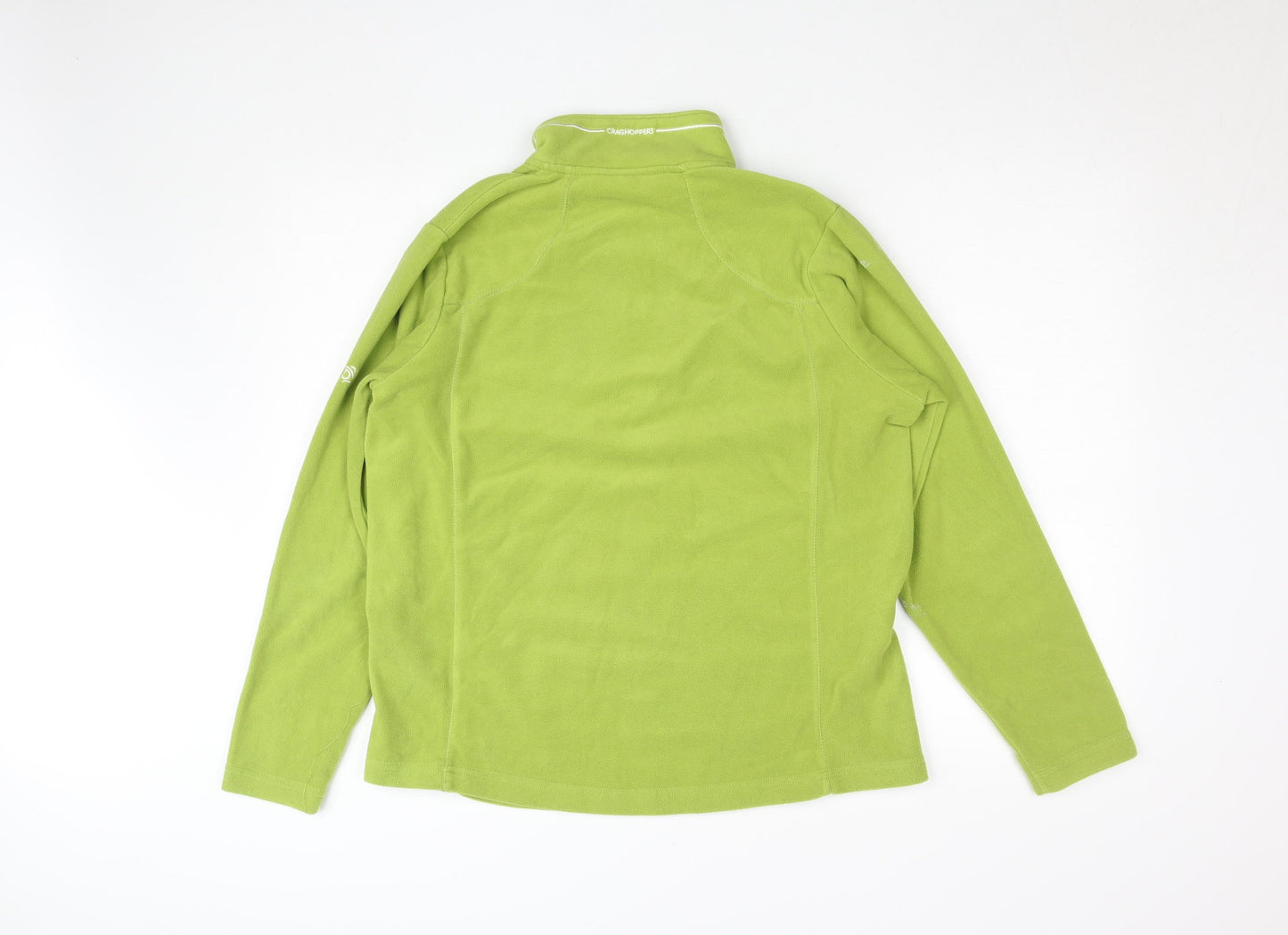 Craghoppers Women Green Fleece Pullover Sweatshirt UK 14 1/2 Zip Polyester