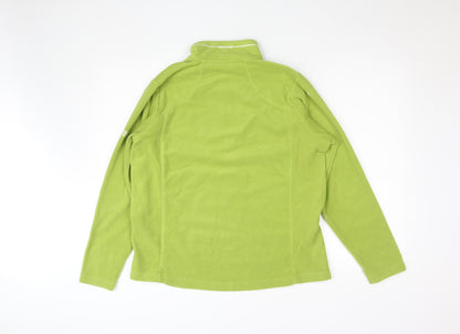Craghoppers Women Green Fleece Pullover Sweatshirt UK 14 1/2 Zip Polyester
