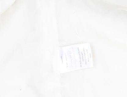 Quiz Women Ivory Fleece Mid-Length Button Coat Size 10