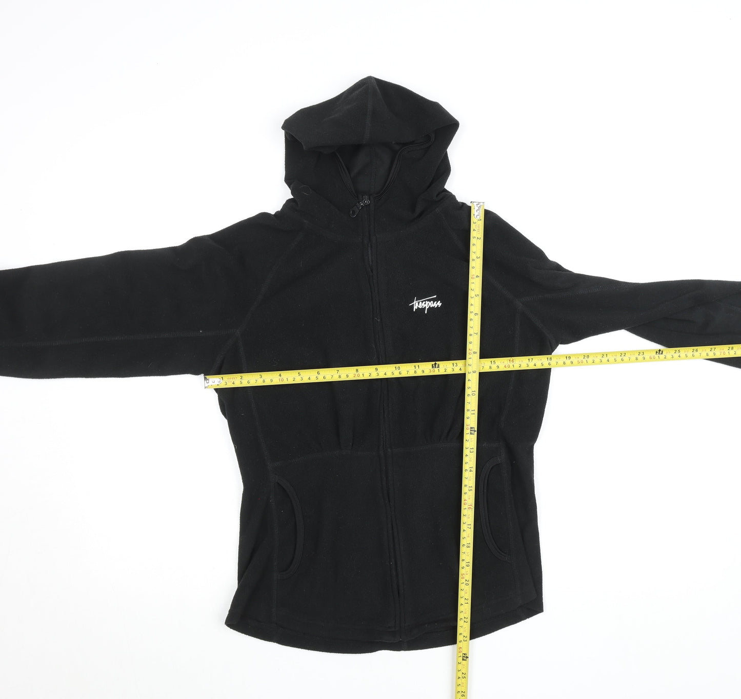 Trespass Womens Black Fleece Hooded Full Zip Jacket Size M