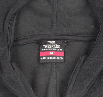 Trespass Womens Black Fleece Hooded Full Zip Jacket Size M