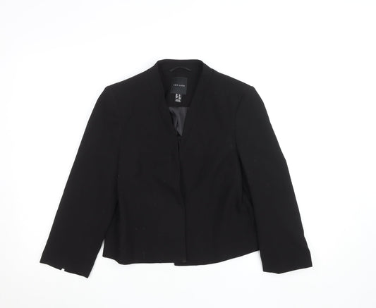 New Look Women's Black Cropped Blazer Size 12 Tailored Workwear Jacket